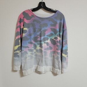 🤍 She & Sho Rainbow Cheetah Print Sweatshirt